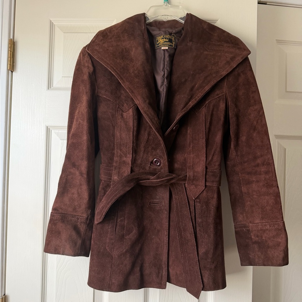 Vintage 70s Brown Suede Women's Jacket